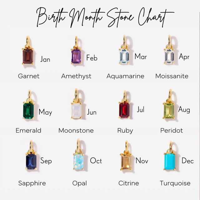 Picture of Custom Initial Birthstone Necklace - Personalized Initial Necklace - Custom Necklace