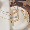 Picture of Custom Engraved Bar Necklace - Personalised Stainless Steel Necklace with Text - Gift for Her - Custom Necklace