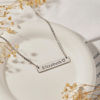 Picture of Custom Engraved Bar Necklace - Personalised Stainless Steel Necklace with Text - Gift for Her - Custom Necklace