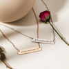 Picture of Custom Engraved Bar Necklace - Personalised Stainless Steel Necklace with Text - Gift for Her - Custom Necklace