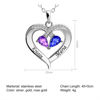 Picture of Custom Heart Shaped Necklace with Birthstones - Personalized Valentine's Day Necklace with Names - Custom Necklace Gift for Her