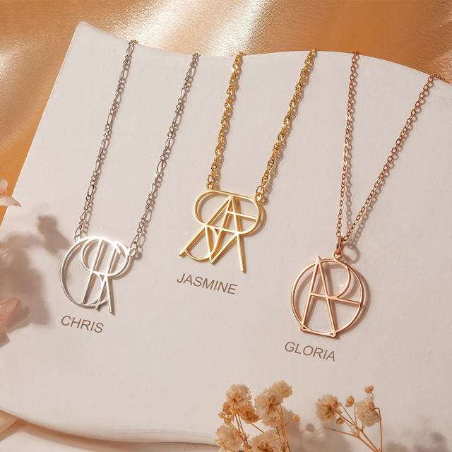 Picture of Custom Name Logo Necklace - Hand-Drawn Unique Design Jewelry - Personalized Name Necklace - Custom Necklace