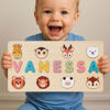 Picture of Personalized Wooden Name Puzzle - Custom Toy Gift for Baby and Kids - Personalized Name Puzzle for Toddlers - 1st Birthday Gift for Your Baby Girl