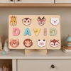 Picture of Personalized Wooden Name Puzzle - Custom Toy Gift for Baby and Kids - Personalized Name Puzzle for Toddlers - 1st Birthday Gift for Your Baby Girl