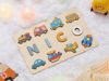 Picture of Personalized Wooden Name Puzzle - Custom Name Puzzle with Transportation - Personalized Gift for Toddlers