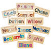 Picture of Custom Wooden Name Puzzle - Upper Name with Full Name Engraving on the Top - Personalized Name Puzzles for Toddlers and Baby