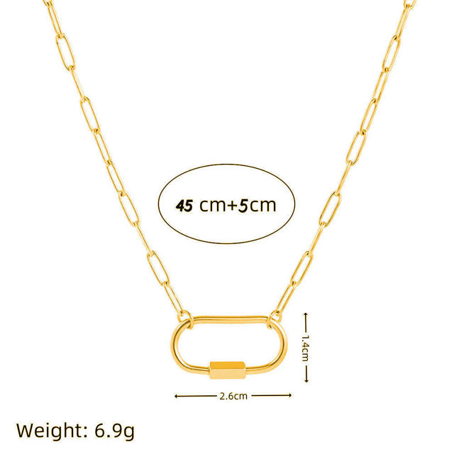 Picture of Personalized DIY Charms Necklace - Trendy Charm Necklace Changeable Gold Charm Jewelry - Custom Jewelry