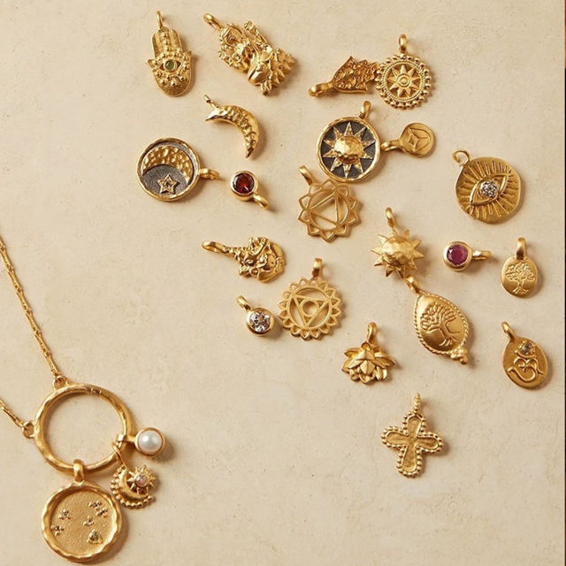 Picture of Personalized DIY Charms Necklace - Trendy Charm Necklace Changeable Gold Charm Jewelry - Custom Jewelry