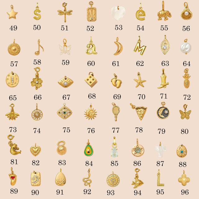 Picture of Personalized DIY Charms Necklace for Her - Trendy Charm Necklace Changeable Gold Charm Jewelry - Custom Jewelry