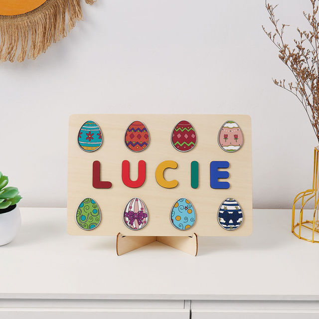 Picture of Personalized Easter Egg Name Puzzle - Easter Basket Stuffers - Personalized Easter Gifts for Kids
