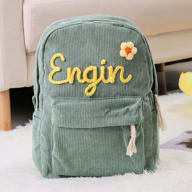 Picture of Personalized Embroidered Name Backpack for Toddler - Personalized Name Embroidered Backpack - Back to School Gift