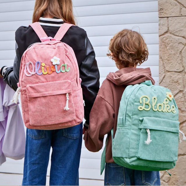 Picture of Personalized Embroidered Name Backpack for Toddler - Personalized Name Embroidered Backpack - Back to School Gift