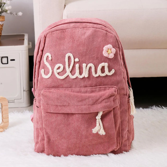 Picture of Personalized Embroidered Name Backpack for Toddler - Personalized Name Embroidered Backpack - Back to School Gift