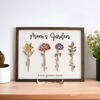 Picture of Personalized Birth Month Flowers Wooden Sign - Custom Grandma's / Mom's Garden with Kids Names - Personalized Best Mother's Day Gift
