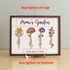 Picture of Personalized Birth Month Flowers Wooden Sign - Custom Grandma's / Mom's Garden with Kids Names - Personalized Best Mother's Day Gift