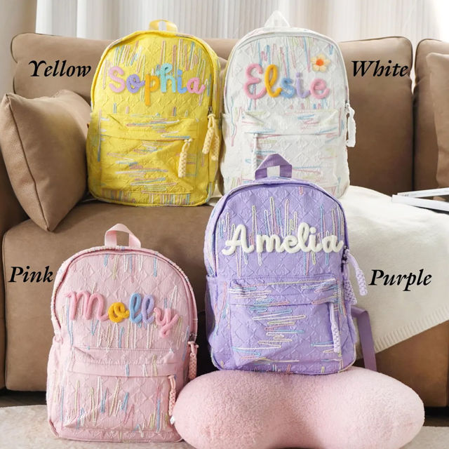 Picture of Personalized Embroidered Name Backpack for Kids - Personalized Backpack with Name - Back to School Gift