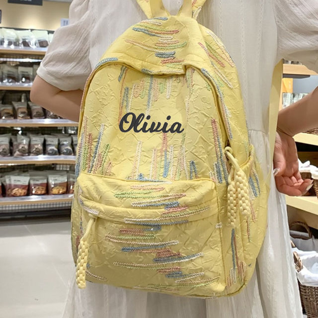 Picture of Personalized Embroidered Name Backpack - Personalized Cartoon Graffiti Backpack - Personalized Kid Backpack