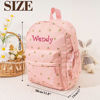 Picture of Personalized Embroidered Backpack with Name - Floral Pattern Style School Bag - Back to School Gift for Kids