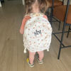 Picture of Personalized Embroidered Backpack with Name - Floral Pattern Style School Bag - Back to School Gift for Kids
