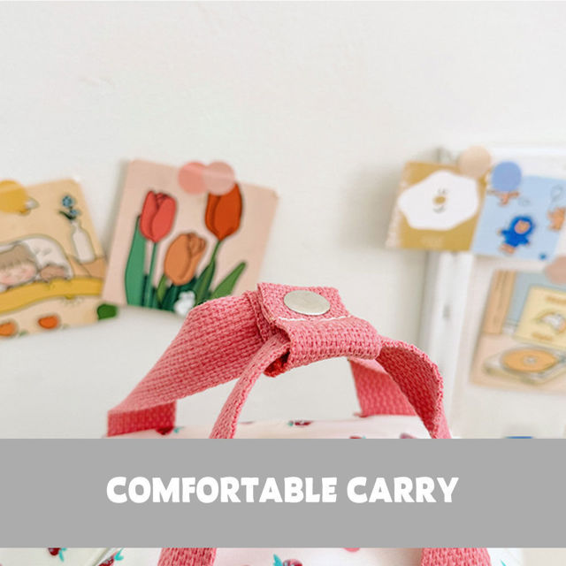 Picture of Personalized Embroidered Name Backpack - Custom Strawberry Print Canvas Backpack - Personalized Name Backpack