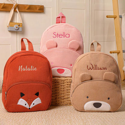Picture of Personalized Embroidered Toddler Backpack with Name - School Bag - Back to School Gift for Kids