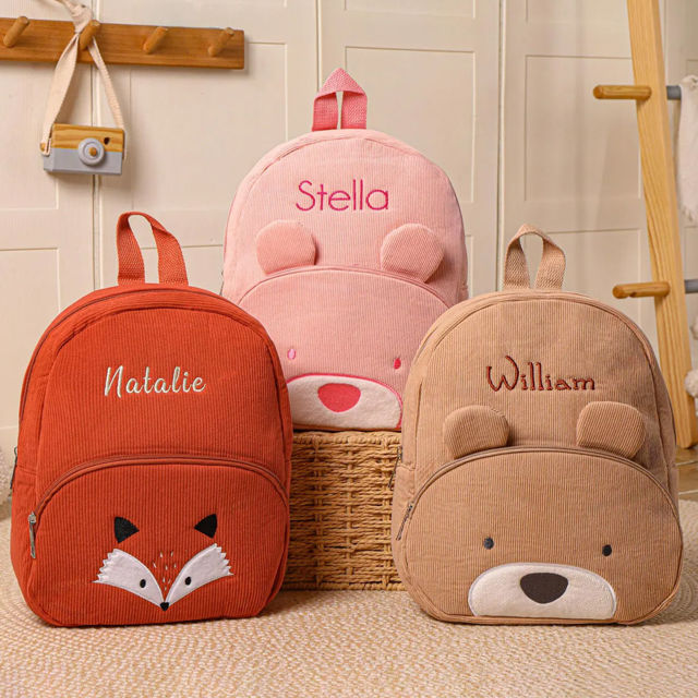 Picture of Personalized Embroidered Toddler Backpack with Name - School Bag - Back to School Gift for Kids