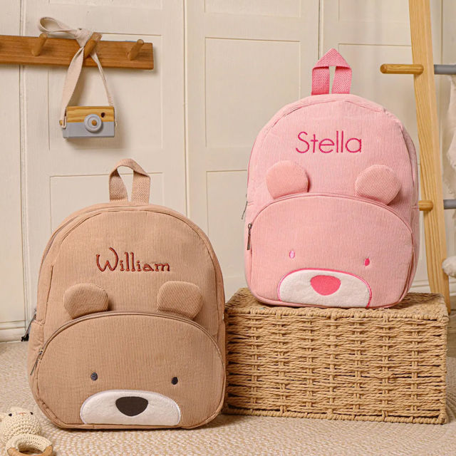 Picture of Personalized Embroidered Toddler Backpack with Name - School Bag - Back to School Gift for Kids
