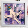 Picture of Personalized Mom Flower Shadow Box - Custom Mom's Rose Frame Box - Big Hand Holding Small Hands - Personalized Birthday and Mother's Day Gift for Mom