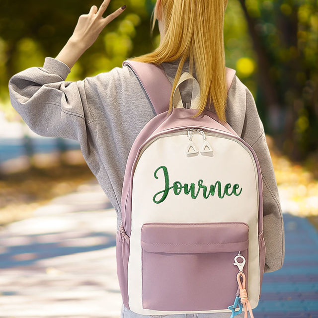 Picture of Personalized Embroidered School Bag with Name - School Backpack for Kids - Back to School Gift