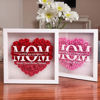 Picture of Personalized Mom Flower Shadow Box - Custom Mom's Rose Frame Box - Custom We Love You Flower Box with Names - Personalized Birthday and Mother's Day Gift for Mom