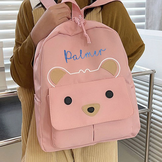 Picture of Personalized Embroidered Bear Toddler Backpack with Name - School Bag - personalized Back to School Gift for Kids