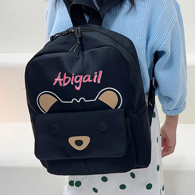 Picture of Personalized Embroidered Bear Toddler Backpack with Name - School Bag - personalized Back to School Gift for Kids