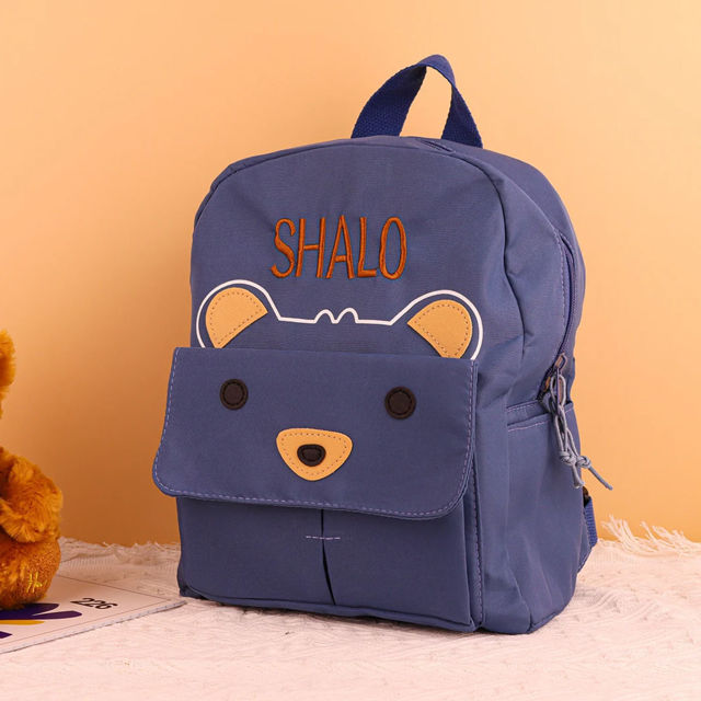 Picture of Personalized Embroidered Bear Toddler Backpack with Name - School Bag - personalized Back to School Gift for Kids