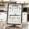 Picture of Custom Mom and Grandma Birth Flower Wooden Sign - Personalized Mother's Day Gift