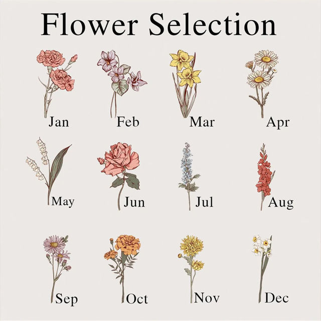 Picture of Custom Mom and Grandma Birth Flower Wooden Sign - Personalized Mother's Day Gift