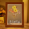 Picture of Custom Birth Flower Frame with Kids Names - Single or 3 Colors Optional - Personalized Mother's Day Gifts for Mom and Grandma
