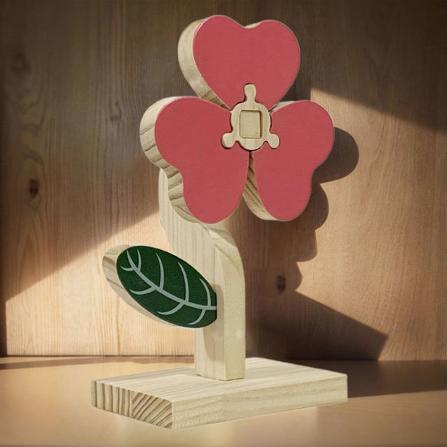 Picture of Personalized 3D Petal Flowers - Custom Wooden Plants with Family Names - Personalized Wooden Flower Puzzles for Mother's Day and Father's Day
