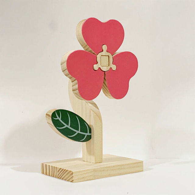 Picture of Personalized 3D Petal Flowers - Custom Wooden Plants with Family Names - Personalized Wooden Flower Puzzles for Mother's Day and Father's Day