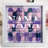 Picture of Personalized Flower Shadow Box for Nana - Custom Nana's Rose Frame Box - Custom Flower Box with Kids Names - Personalized Birthday and Mother's Day Gift for Grandma