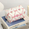 Picture of Personalized Embroidered Name Makeup Bag with Flower pattern - Personalized Travel lettered Makeup Bag