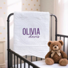 Picture of Personalized Baby Name Blanket - Embroidered Letter Blanket - Custom Embroidered Baby Blanket