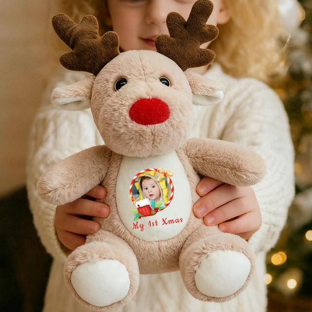 Picture of Personalized Fawn Plush Toy - Personalized Christmas Gift - Baby's First Christmas Present