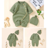 Picture of Custom Baby Bodysuit Set – Custom Embroidered Newborn Knit Outfit with Hat – Personalized Baby Clothes Gift