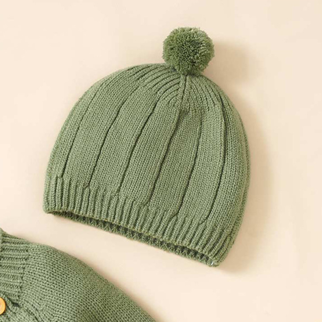 Picture of Custom Baby Bodysuit Set – Custom Embroidered Newborn Knit Outfit with Hat – Personalized Baby Clothes Gift