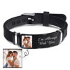 Picture of Personalized Photo Bracelets with Text - Valentine's Day Gift for Him - Custom Engraved Bracelet - Custom Jewelry