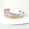 Picture of Custom engraved Cuff Bracelet - Personalized Stainless Steel Bracelet - Valentine's Day Gift - Custom Jewelry