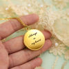 Picture of Personalized Photo Round Shaped Locket Necklace - Custom Photo Locket Necklace with Engraving - Custom Jewelry