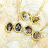 Picture of Personalized Photo Round Shaped Locket Necklace - Custom Photo Locket Necklace with Engraving - Custom Jewelry