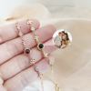 Picture of Personalized Photo Projection Charm Bracelet with Heart Chain - Four-Leaf Clover Style - Memorial Picture Bracelet for Her - Personalized Gifts for Valentine's Day and Anniversary