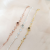 Picture of Personalized Photo Projection Charm Bracelet with Heart Chain - Four-Leaf Clover Style - Memorial Picture Bracelet for Her - Personalized Gifts for Valentine's Day and Anniversary